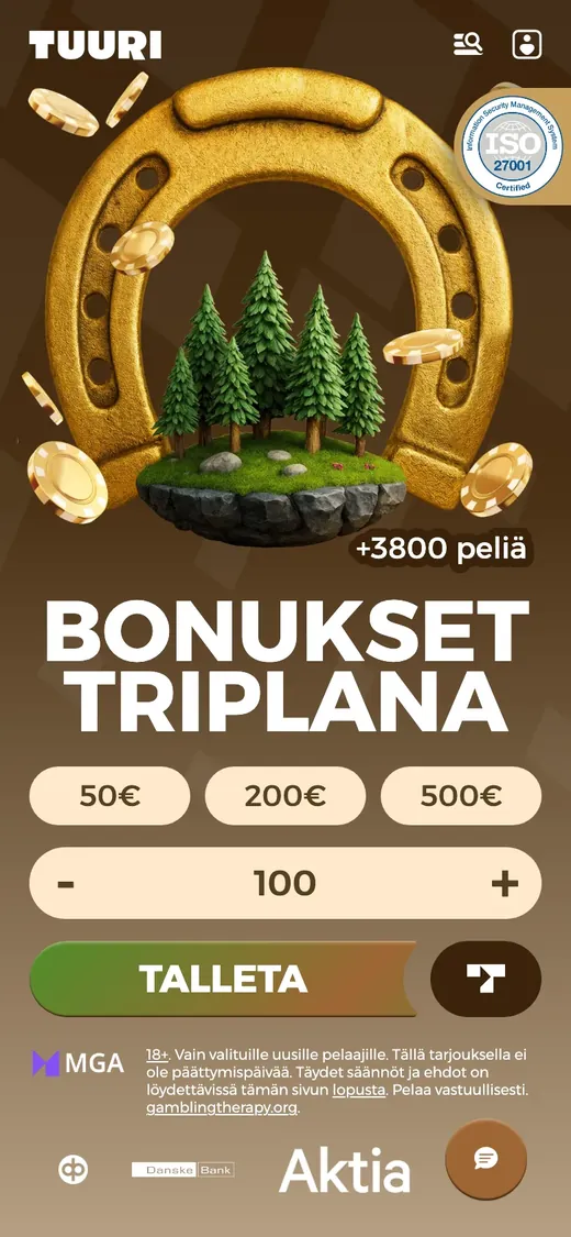 Tuuri – etusivun näkymä puhelimella